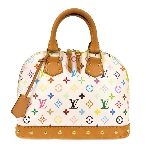 Louis Vuitton White Monogram Multicolor Alma PM Handbag M40443 FL0185 NQ00031 - Picture 1 of 9